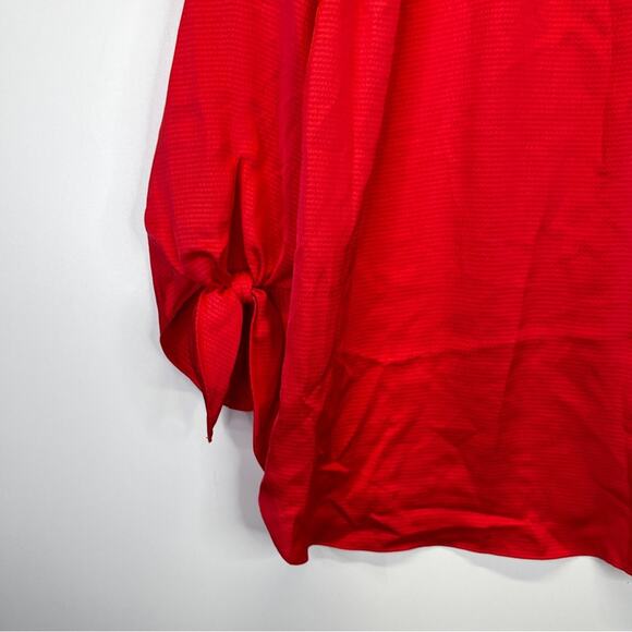 Michael Kors V-Neck Long Sleeve Tunic top dark coral - 1X - Picture 4 of 8